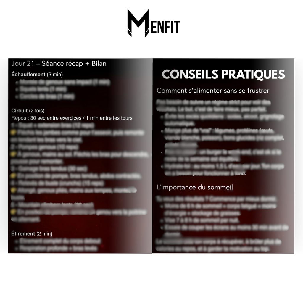 E-Book - Challenge MenFit, 21 Jours pour te sentir bien