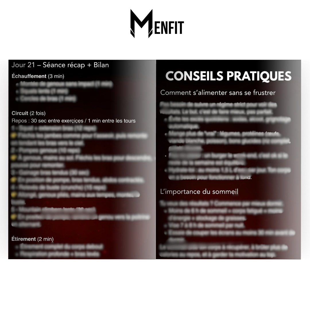 E-Book - Challenge MenFit, 21 Jours pour te sentir bien